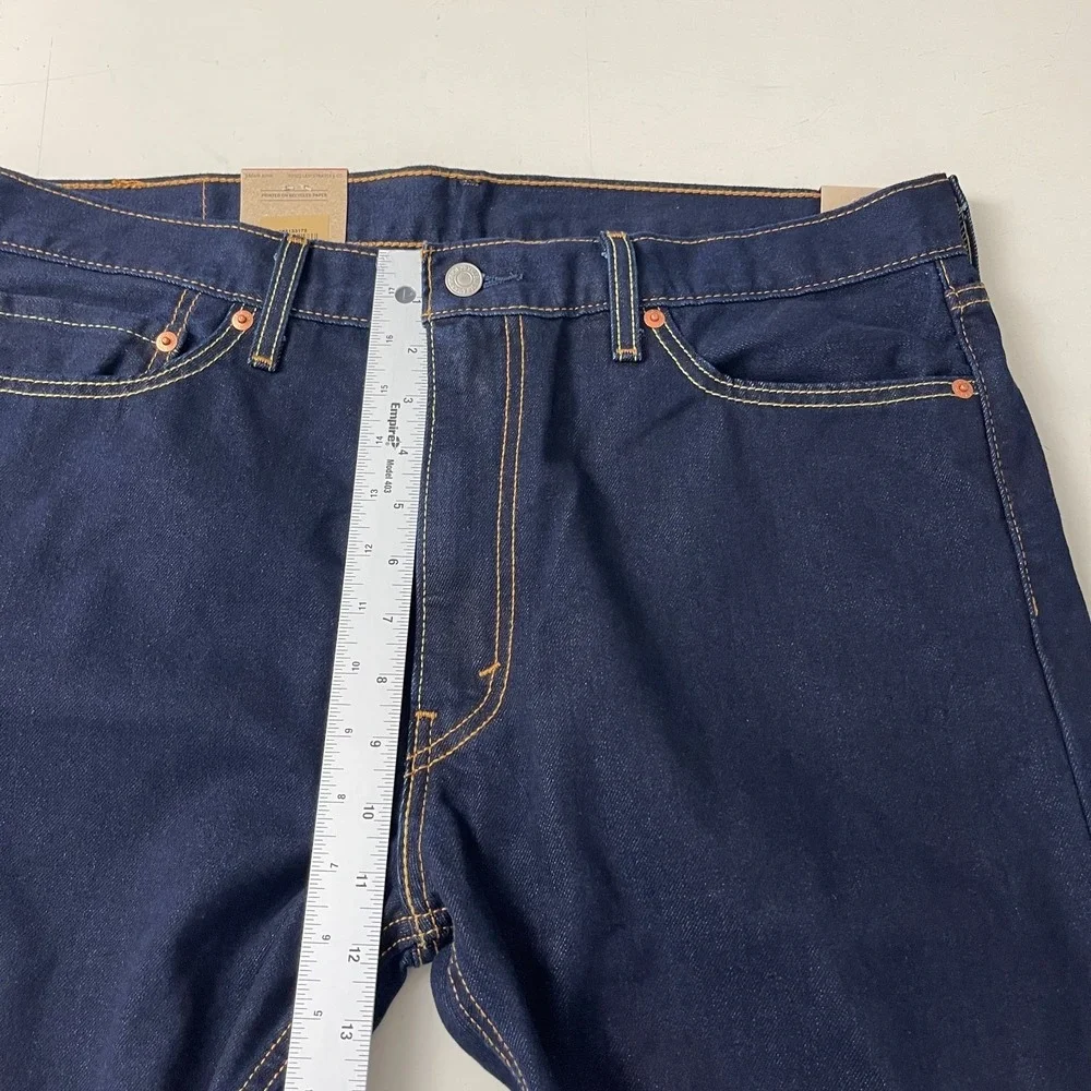 Levis 513 Jeans Mens 36x32 Blue Slim Straight Jeans Indigo Denim Cowboy Grunge